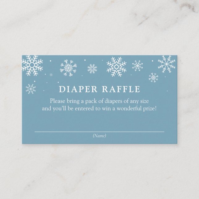 Baby är Kallet utanför Shower Diaper Raffle Biljet Tilläggskort (Framsida)