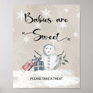 Baby är kallet utanför Spädbarn är sött Poster