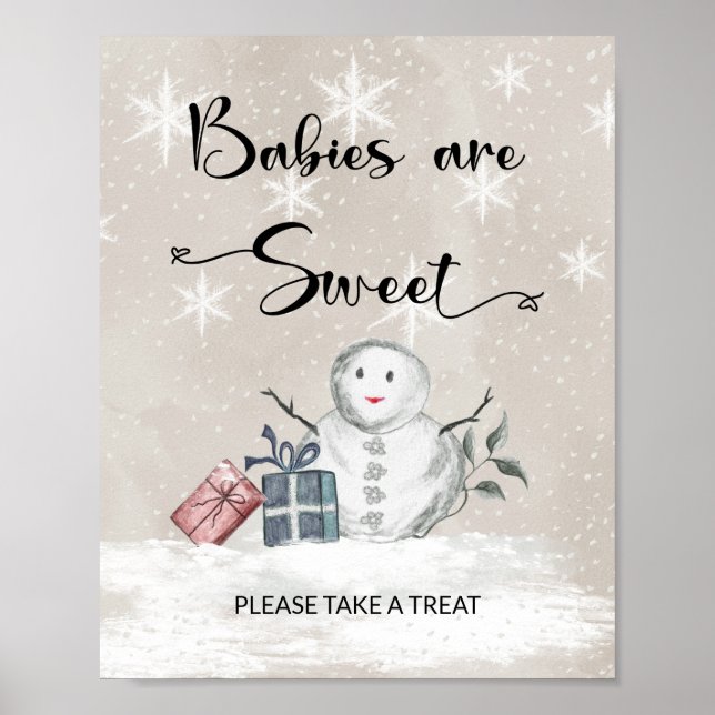 Baby är kallet utanför Spädbarn är sött Poster (Framsidan)