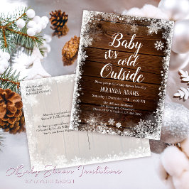 Baby är kallet utanför Winter Baby Shower Inbjudan Vykort