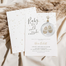 Baby är kallet utanför Winter Baby Shower