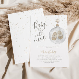 Baby är kallet utanför Winter Baby Shower Inbjudningar