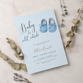 Baby är kallet utanför Winter Baby Shower Inbjudningar