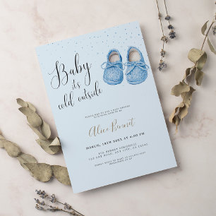 Baby är kallet utanför Winter Baby Shower Inbjudningar