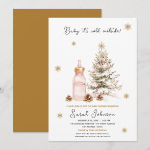 Baby är kallet utanför Winter Baby Shower Inbjudningar