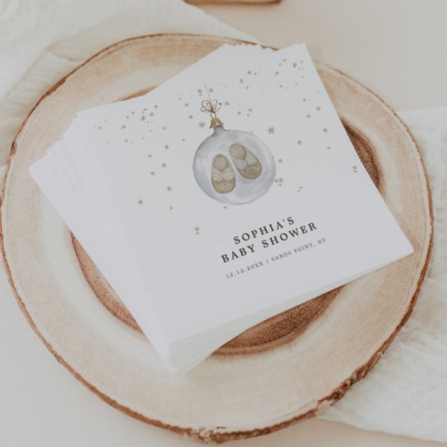 Baby är kallet utanför Winter Baby Shower Pappersservett (Skapare uppladdad)