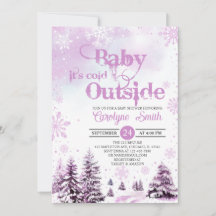 Baby är Kallet utanför Winter Girl Baby Shower