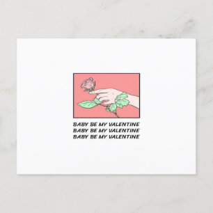 Baby är min Valentine Meddelande Vykort