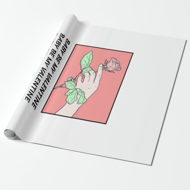 Baby är min Valentine Presentpapper (Utrullad)
