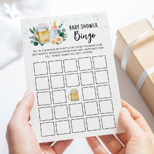 Baby är på gång Baby Shower Bingo Spelkort Rosa Inbjudningar