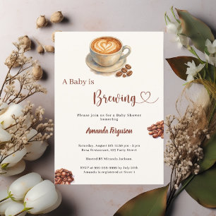 Baby är på gång kaffe Baby Shower Inbjudningar