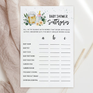 Baby är på väg Baby Shower Scattergories Rosa