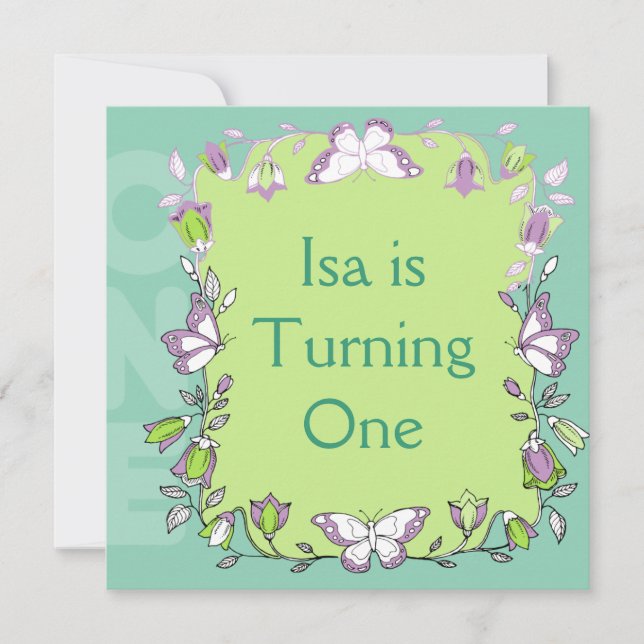 Baby är på väg en Födelsedagsfest Inbjudan (Framsida)