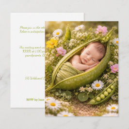 BABY ÄRTPOD DIGITAL NERLADDNING DUSCHINVITATION INBJUDNINGAR