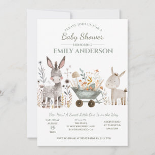 Baby Åsnor Unisex Babyfirande Inbjudningar