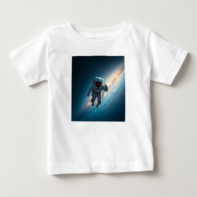 Baby Astronaut i Galaxy Space Grafik T Shirt (Framsida)