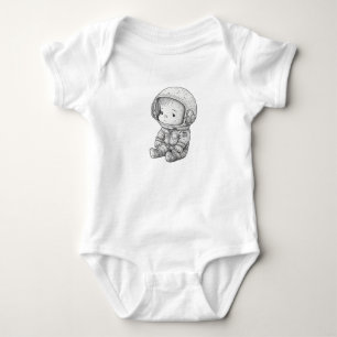Baby astronaut illustration baby t shirt
