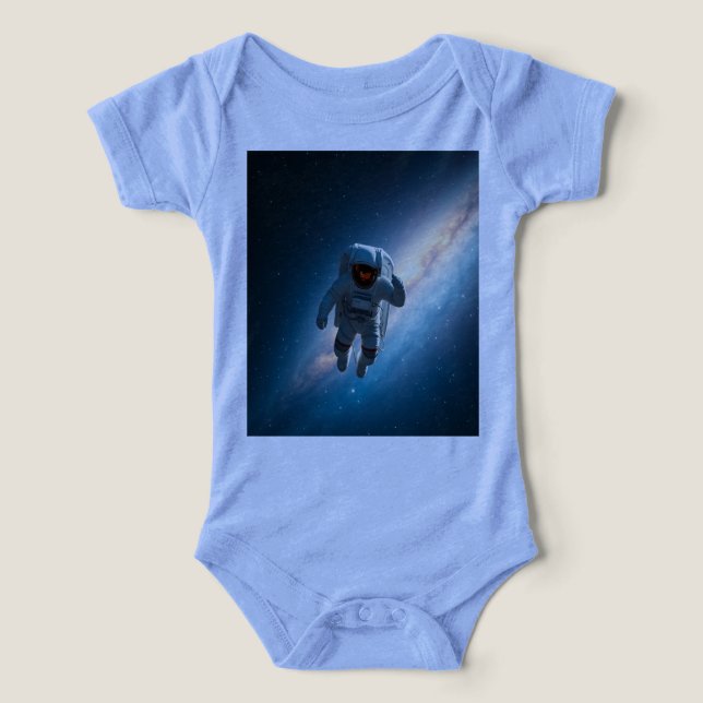 Baby Astronaut Rymd Galax Helhetsdräkt T Shirt (Design Framsida)