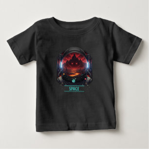 Baby Astronaut Rymd Mysterium Röd Planet Grafik T Shirt