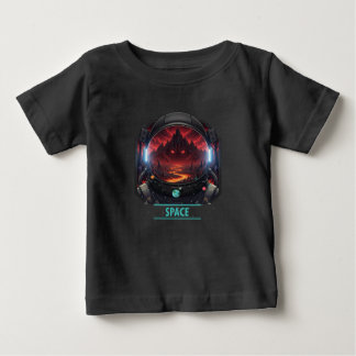 Baby Astronaut Rymd Mysterium Röd Planet Grafik T Shirt