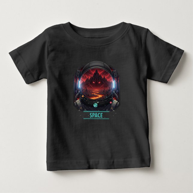 Baby Astronaut Space Mystery Red Planet Graphic T Shirt (Framsida)