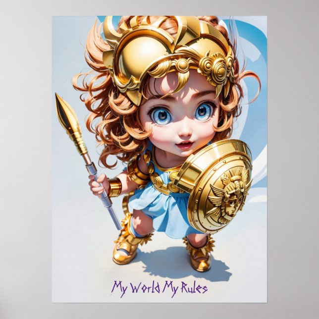 Baby Athena "My World My Regler" Poster (Framsidan)