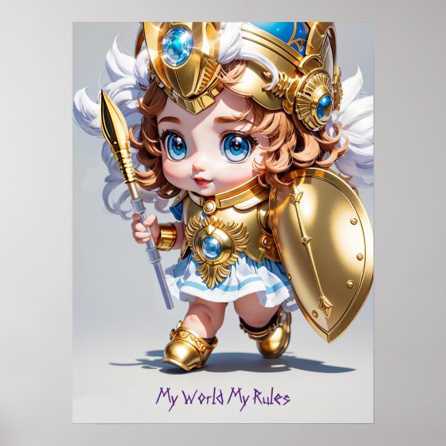 Baby Athena "My World My Regler" v2 Poster (Framsidan)