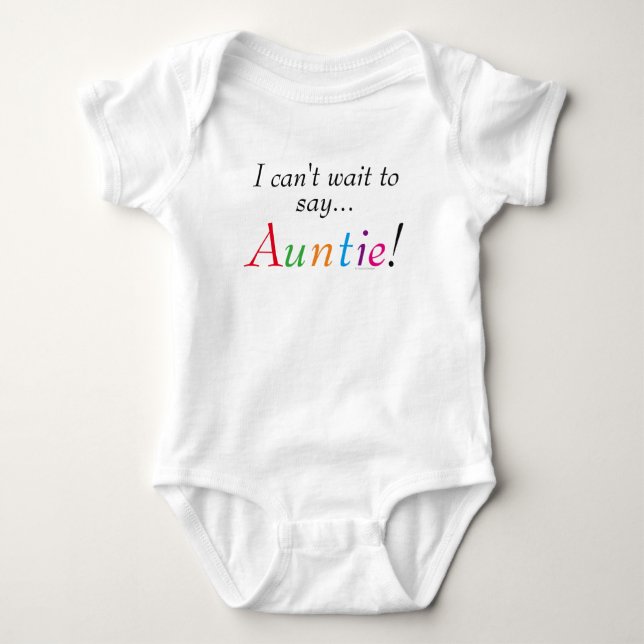 Baby Auntie som säger Roligt Infant Shirt T Shirt (Framsida)