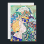 Baby av Gustav Klimt Painting Artwork Kort<br><div class="desc">Extrem minimalistisk utformning. Jag skulle vilja rekommendera familj och vänner. Väldigt lycklig.</div>