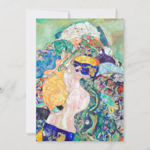 Baby av Gustav Klimt Painting Artwork Kort