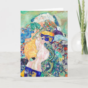 Baby av Gustav Klimt Painting Artwork Kort