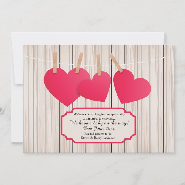 Baby aviserar tre Gravider Meddelande (Framsida)