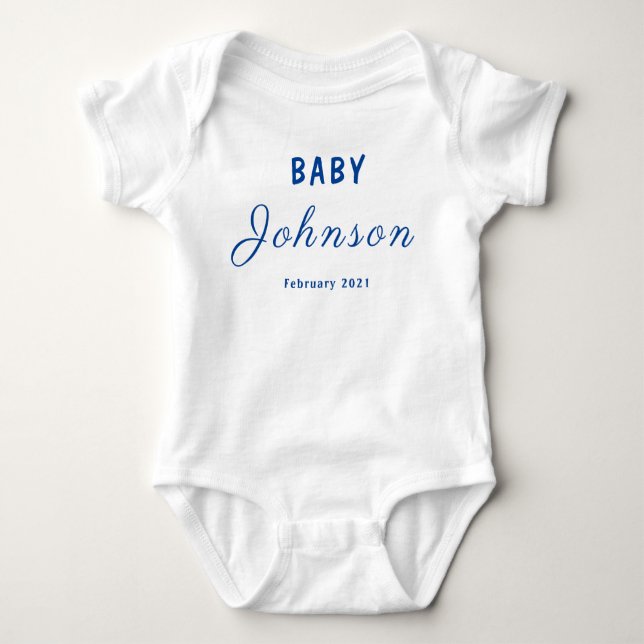 Baby avslöjar efternamn Familjeår T Shirt (Framsida)