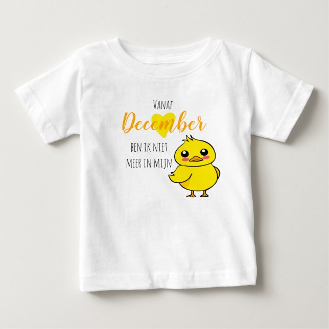 Baby avslöjar Niet meer in mijn eendje schattig T Shirt (Framsida)