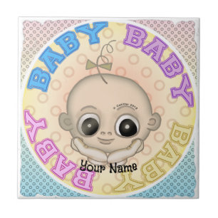 Baby Baby Ansikte Kakelplatta