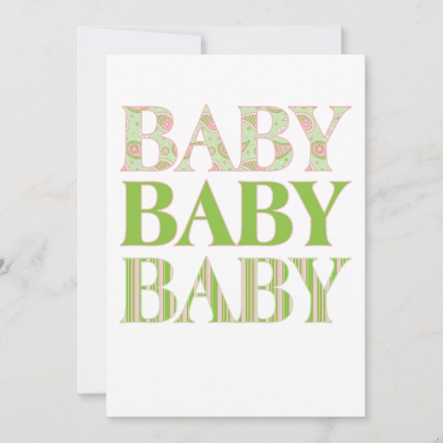 Baby, Baby, inbjudan till Baby (Framsida)