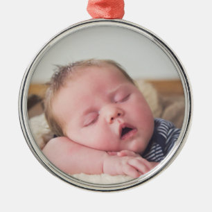 Baby Baby Photo Blue jul Julgransprydnad Metall