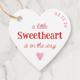 Baby Baby Shower Heart Gåvor Etiketter