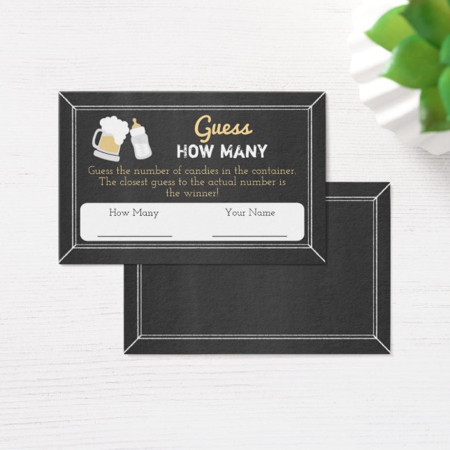 Baby-babyskor gissar hur många gästkort visitkort (Skivbord)