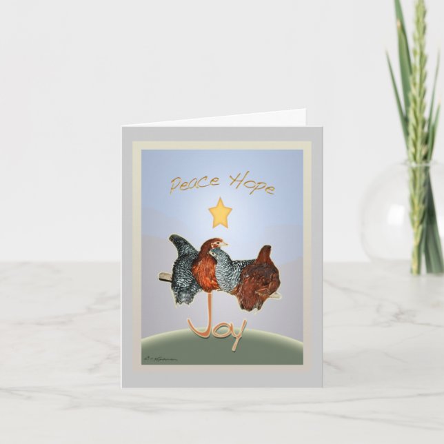 Baby backyard chicken Holiday Card Helgkort (Framsida)