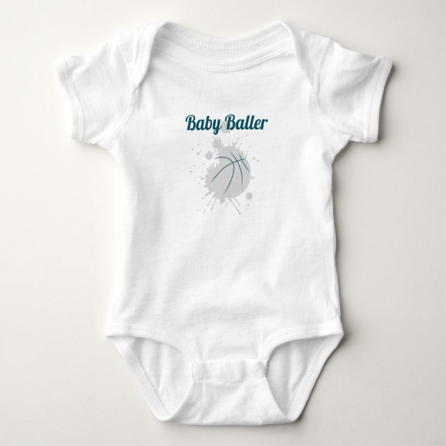 Baby Baller-kroppsdräkt Tshirt T Shirt (Framsida)