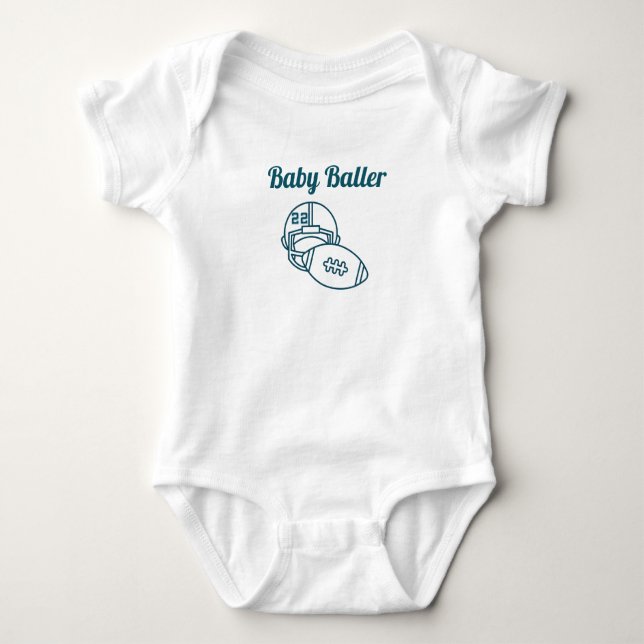 Baby Baller-kroppsdräkt Tshirt T Shirt (Framsida)
