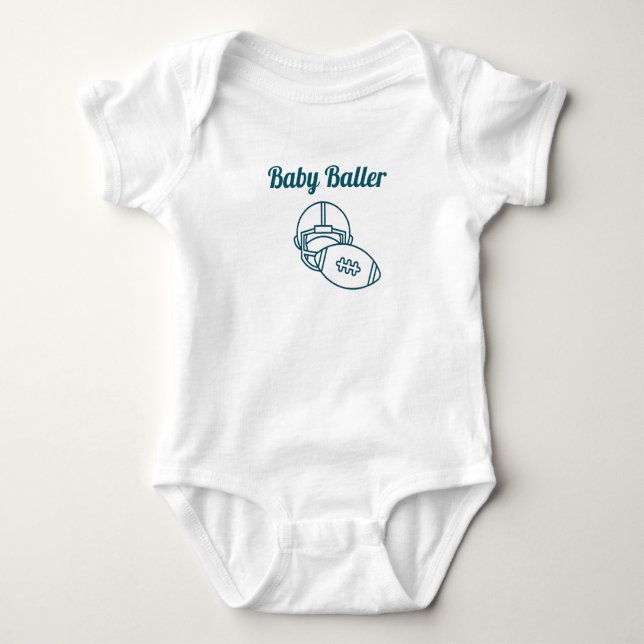 Baby Baller-kroppsdräkt Tshirt T Shirt (Framsida)