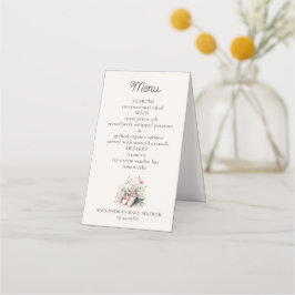 Baby Ballerina Shoes WildblommGirl Shower Menu Lojalitetskort