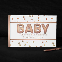 Baby Balloon | Elegant Ro babyskor för Guld Gästböcker