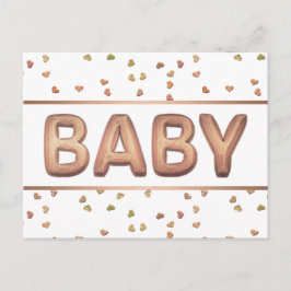 Baby Balloon | Elegant Ro babyskor för Guld Vykort