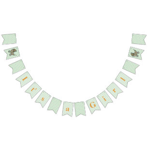 Baby baner för Bunting för kvarterbarnvagn Vimplar
