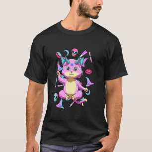 Baby Baphomet Cat Pastel Goth och Nu Goth T Shirt