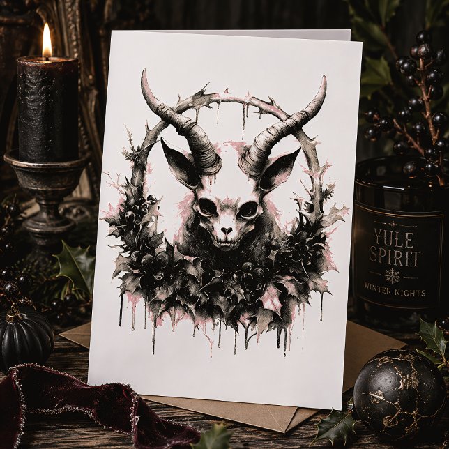 Baby Baphomet gotisk ockult jul Julkort (Skapare uppladdad)