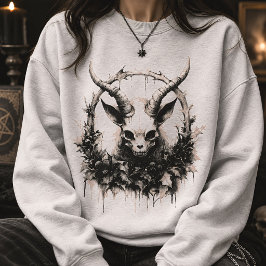 Baby Baphomet Ockult Gothisk Mörk Botanisk T Shirt